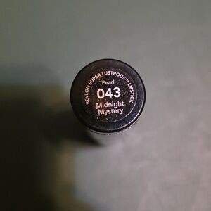 New Black Lipstick Revlon Super Lustrous Pearl Midnight Mystery #043 Lip Makeup